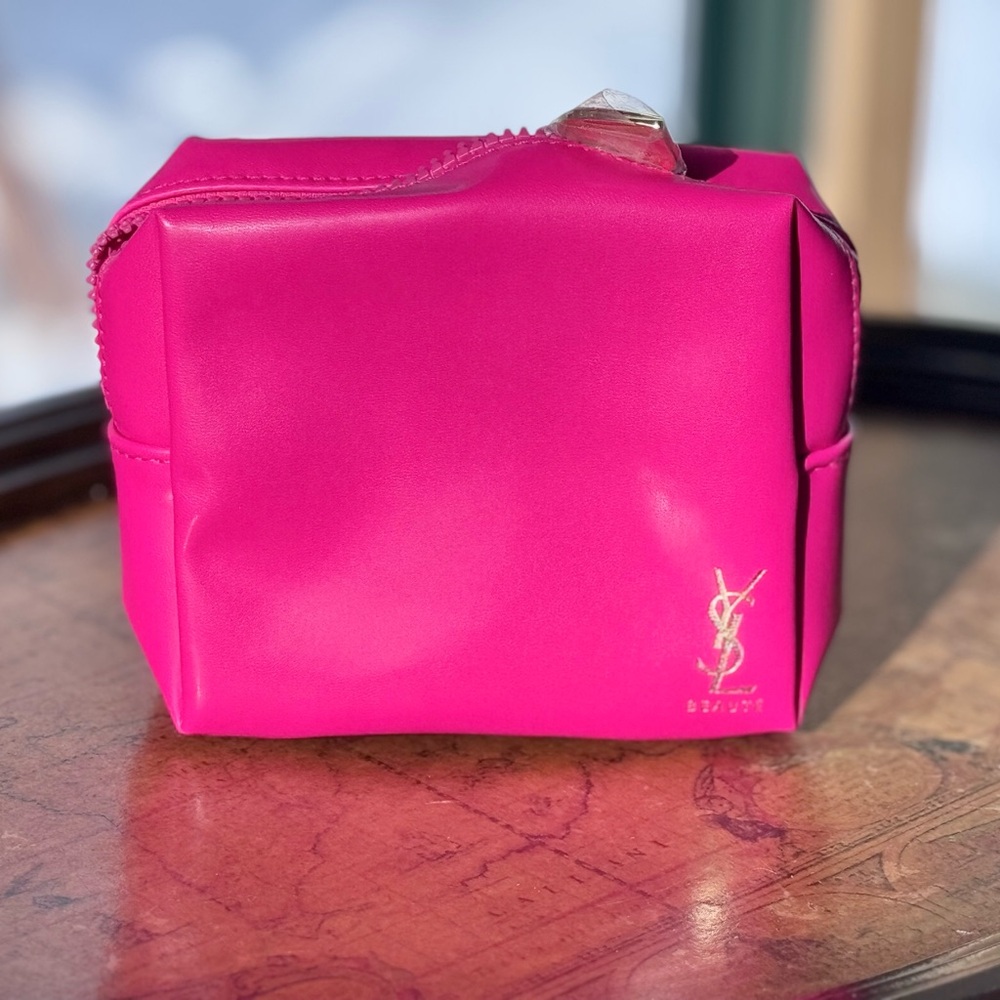 Yves Saint Laurent Pink Cosmetic Bag NWOT